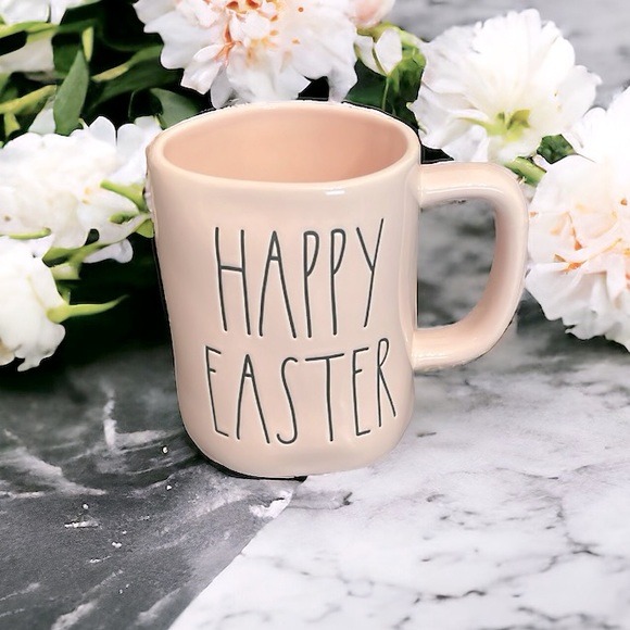 NEW Rae Dunn HAPPY EASTER Light Pink Large Mug - Picture 6 of 6